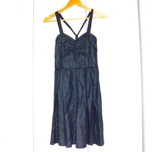 Black Shimmery Sweetheart Dress